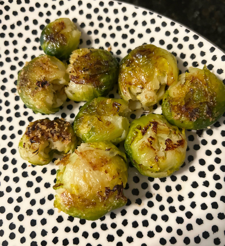 Smashed Brussels sprouts