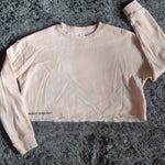 Crop Sweatshirt - "Juicy Peach" - Bleached Blush, XS