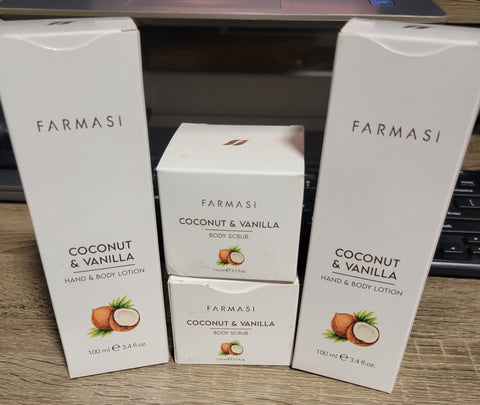 Farmasi Limited Edition Coconut & Vanilla Bath & Body Products