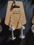 "Battle" Barbell Earrings