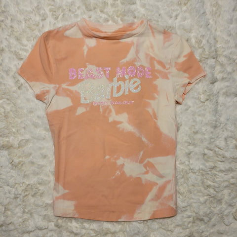 "Beast Mode Barbie" Babydoll T-Shirt - Bleached Apricot, XS