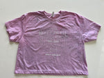 Ladies' "I Love Heavy Metal" Loose Fit Crop T-Shirt - Dye Splattered Pink, M